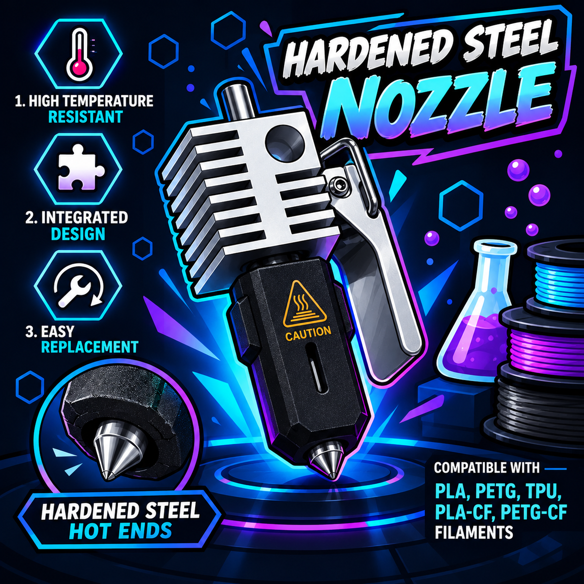 Hardened Hot End for Creality SparkX i7 - 0.4mm