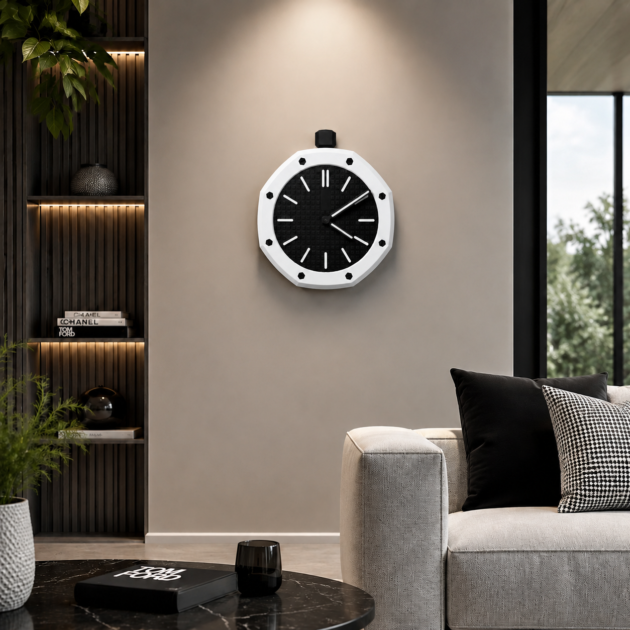 AP x Swatch Tribute Wall Clock (Black & White)