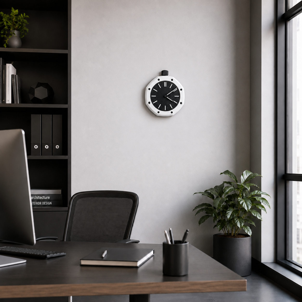 AP x Swatch Tribute Wall Clock (Black & White)