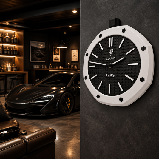 AP x Swatch Tribute Wall Clock (Black & White)
