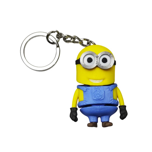 Keychain shaped like a cartoon character on a white background