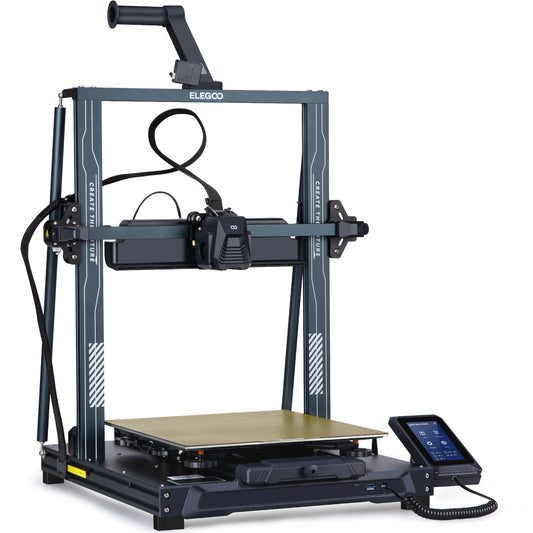 3D printer with ELEGOO branding on a white background