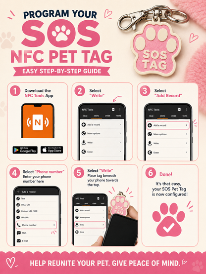 NFC Pet Tag (Brown)
