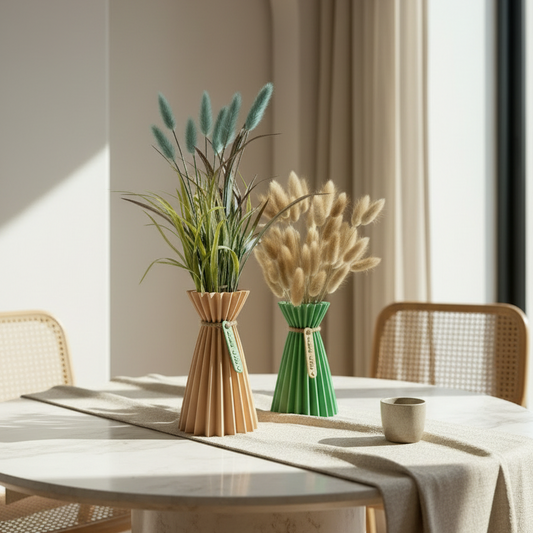Slozena Pleated Vase Set
