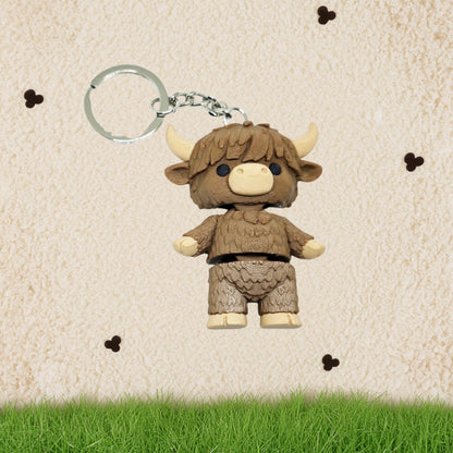Cute Cow Keychain