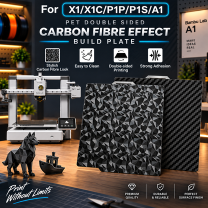 Dual Sided PEI Carbon Build Plate for Bambulab A1
