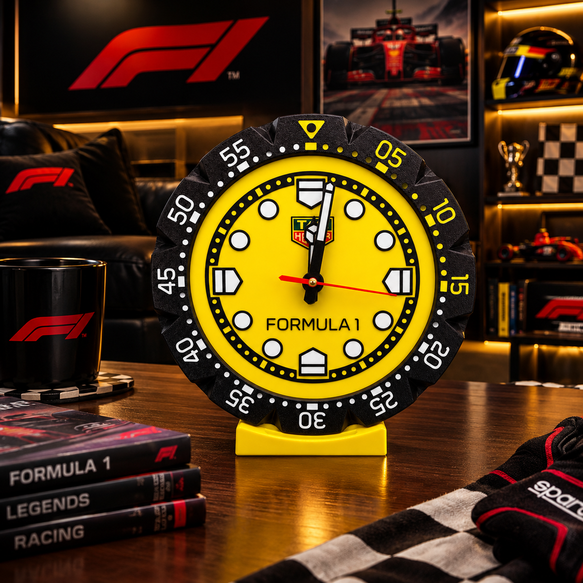 TAG Desktop Clock (Yellow / Black)