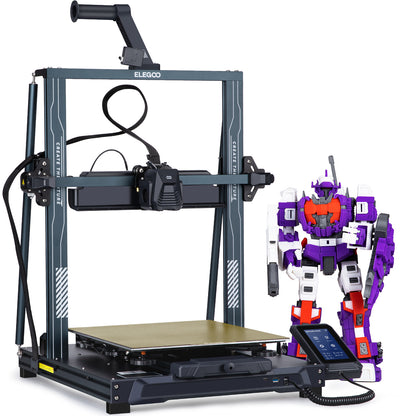 3D printer with a robot model on a white background